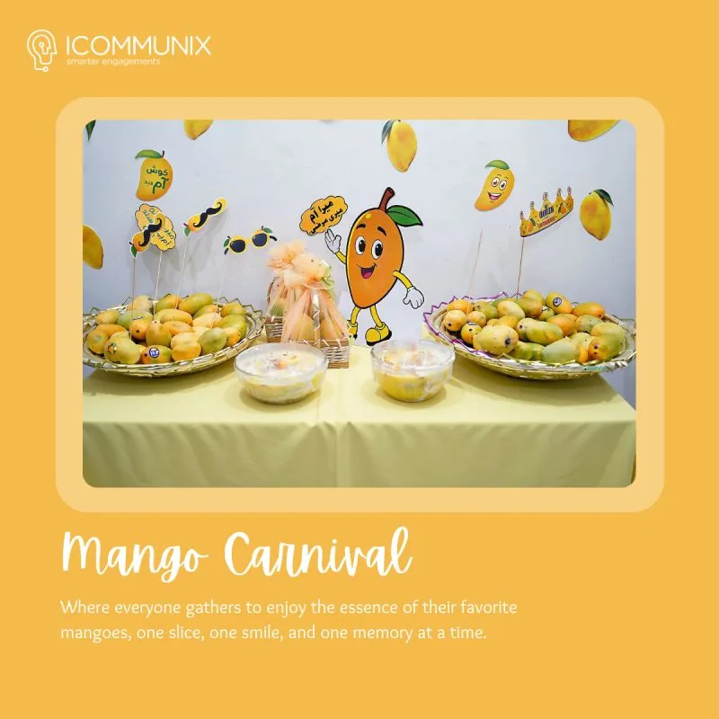 The icommunix team together at the office Mango Carnival