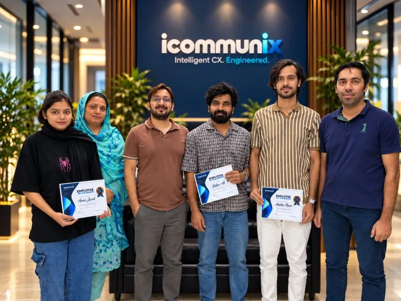 icommunix’s original Employees of the Month announcement